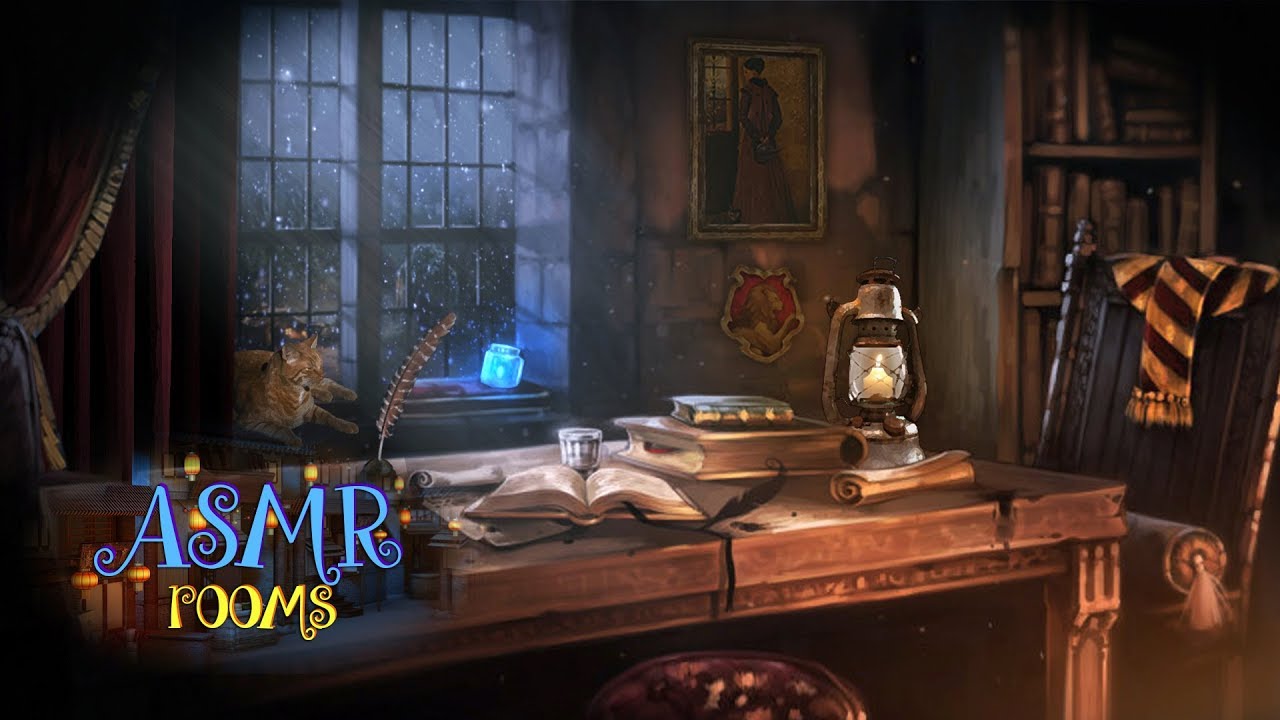 Gryffindor Common Room REMAKE - Harry Potter Inspired ASMR - Hogwarts ambience white noise 1 hour