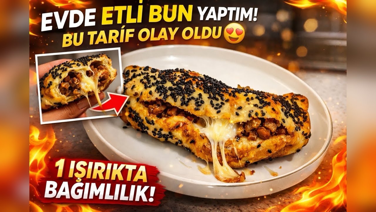 Evde Etli Bun Yaptım! Bu Tarif Olay Oldu 😍