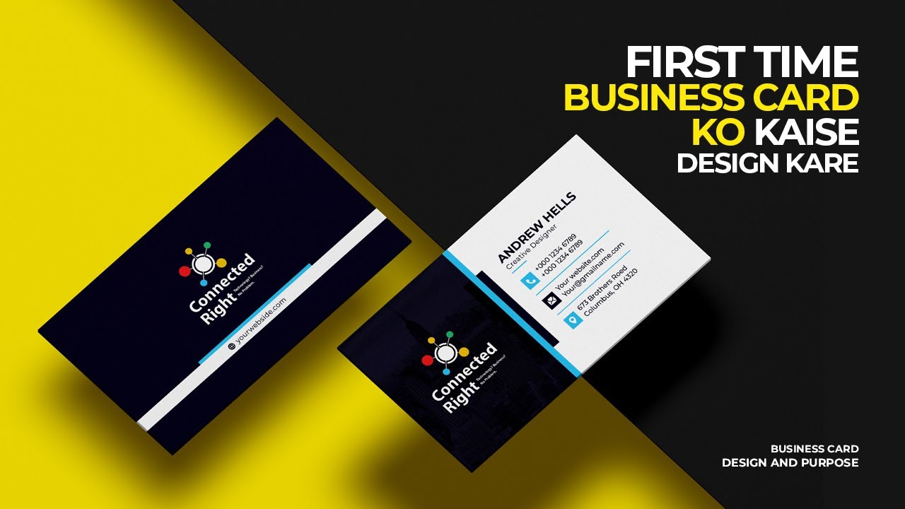 ( Tutorial - Hindi )How to Create Business Card Design in CC Adobe illustrator
