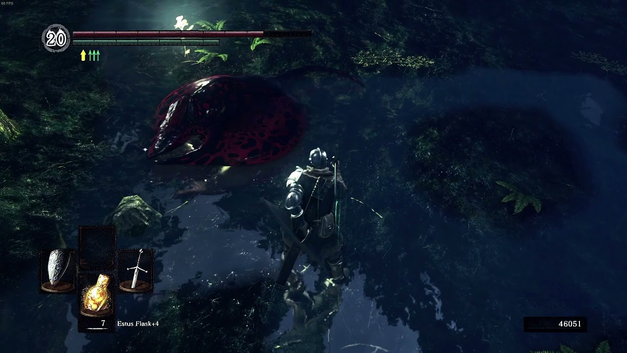 Rare Enemy Attack in Dark Souls (Frog Ray)
