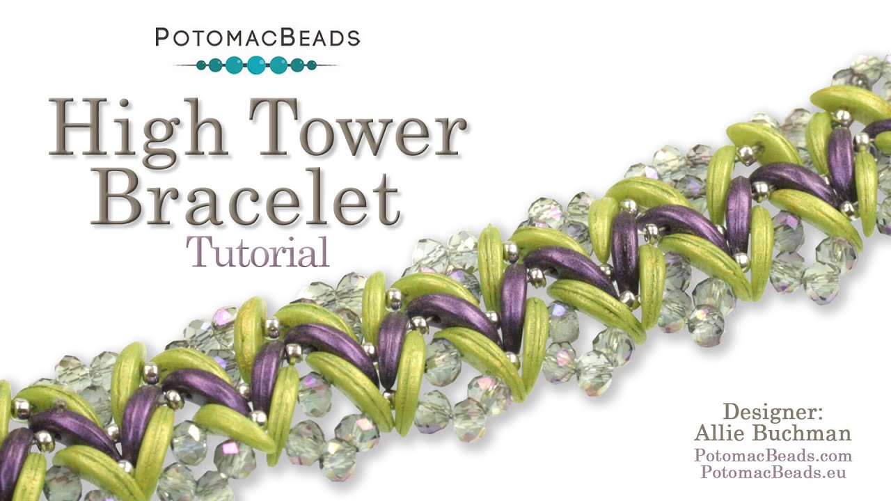 High Tower Bracelet Tutorial- DIY Jewelry Making Tutorial by PotomacBeads