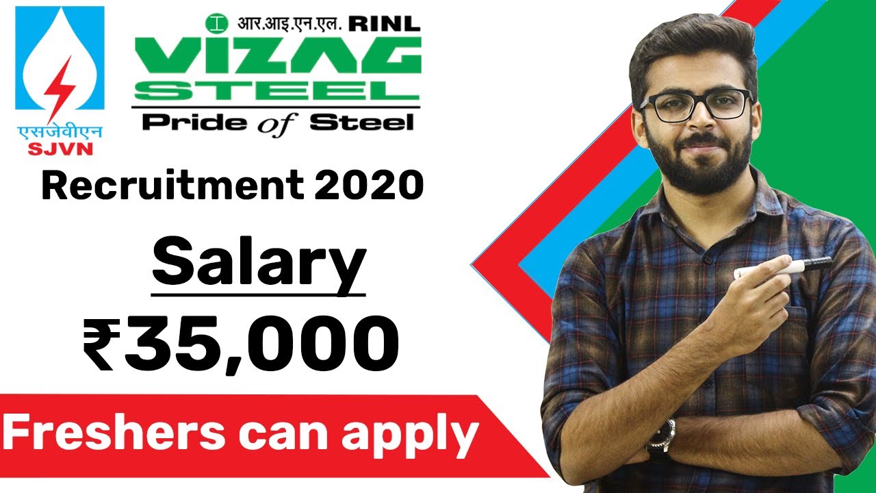 SJVN Recruitment 2021 | Salary ₹35,000 | Freshers can apply | Vizag Steel | Latest Job Notification