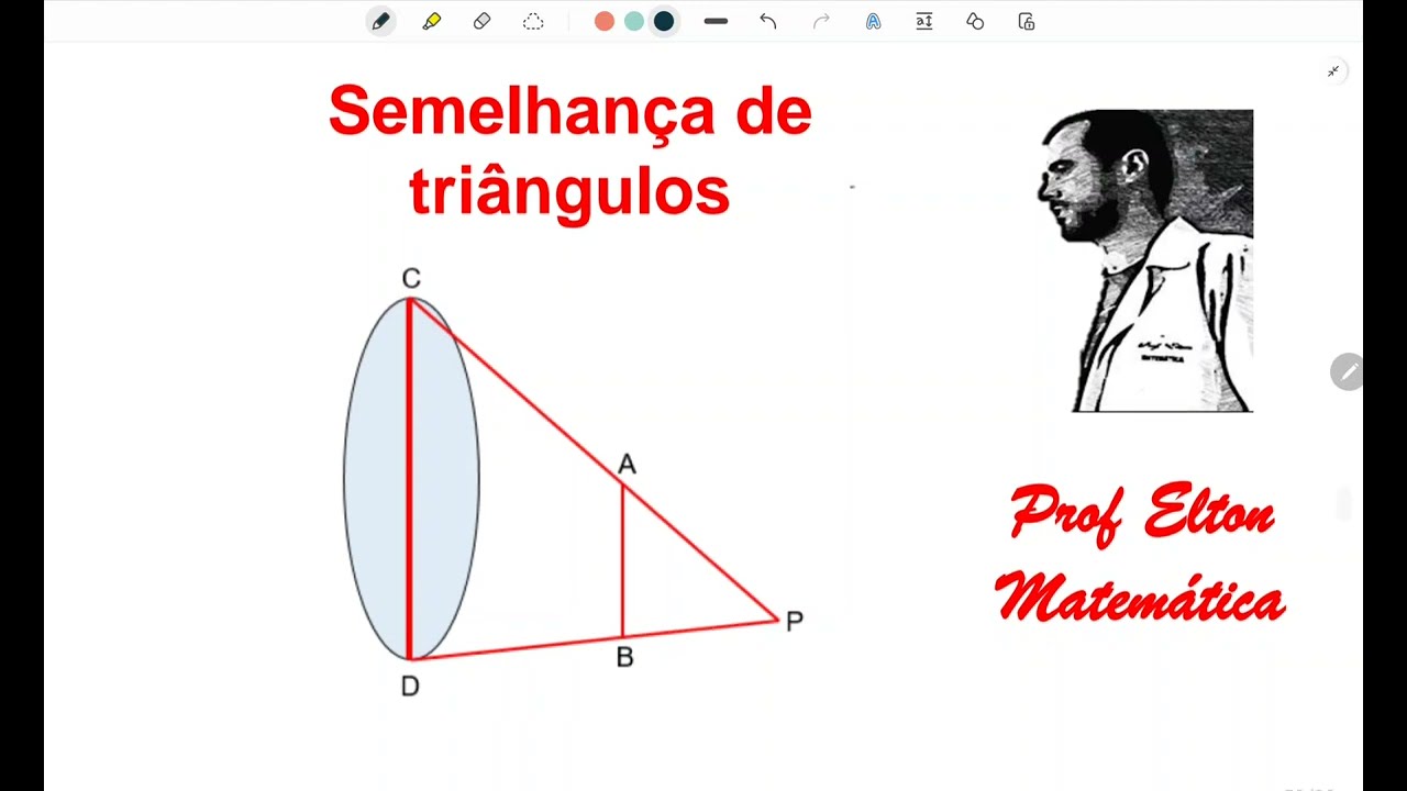 Semelhança de triângulos - Para determinar o comprimento de uma lagoa, utilizou se o esquema indicad