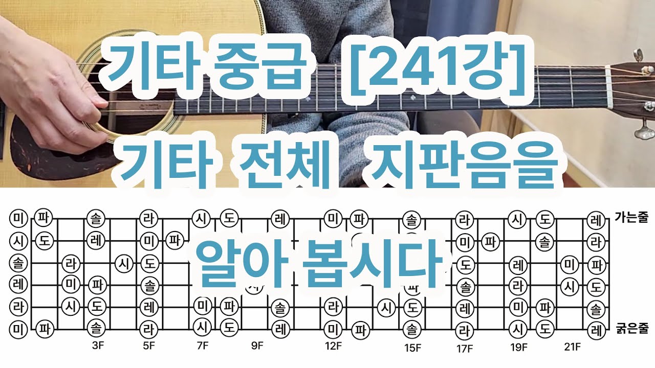 [기타 중급 241강] 기타  전체 지판음