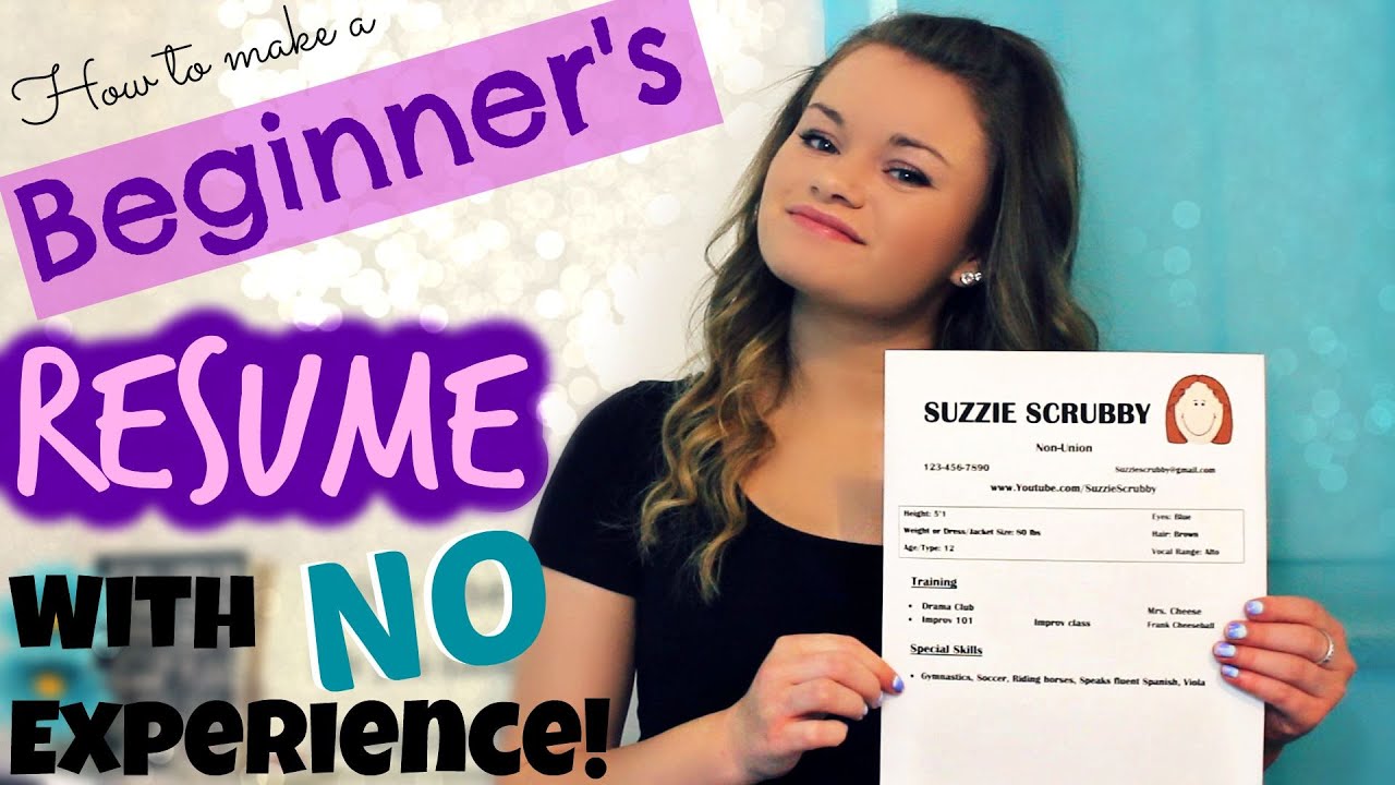 How to Make a Beginner's Acting Resume w/ NO Experience!
