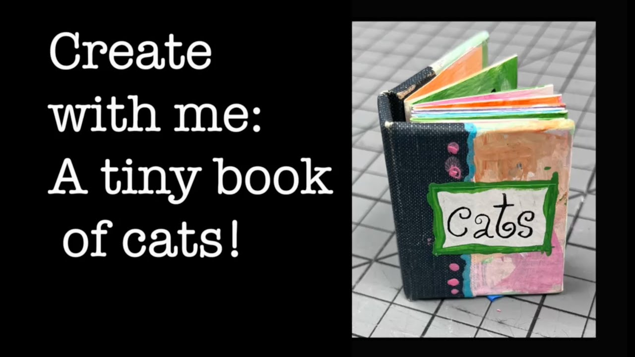 Make With Me | Tiny Handmade Accordion Book with Painted Cat Portraits