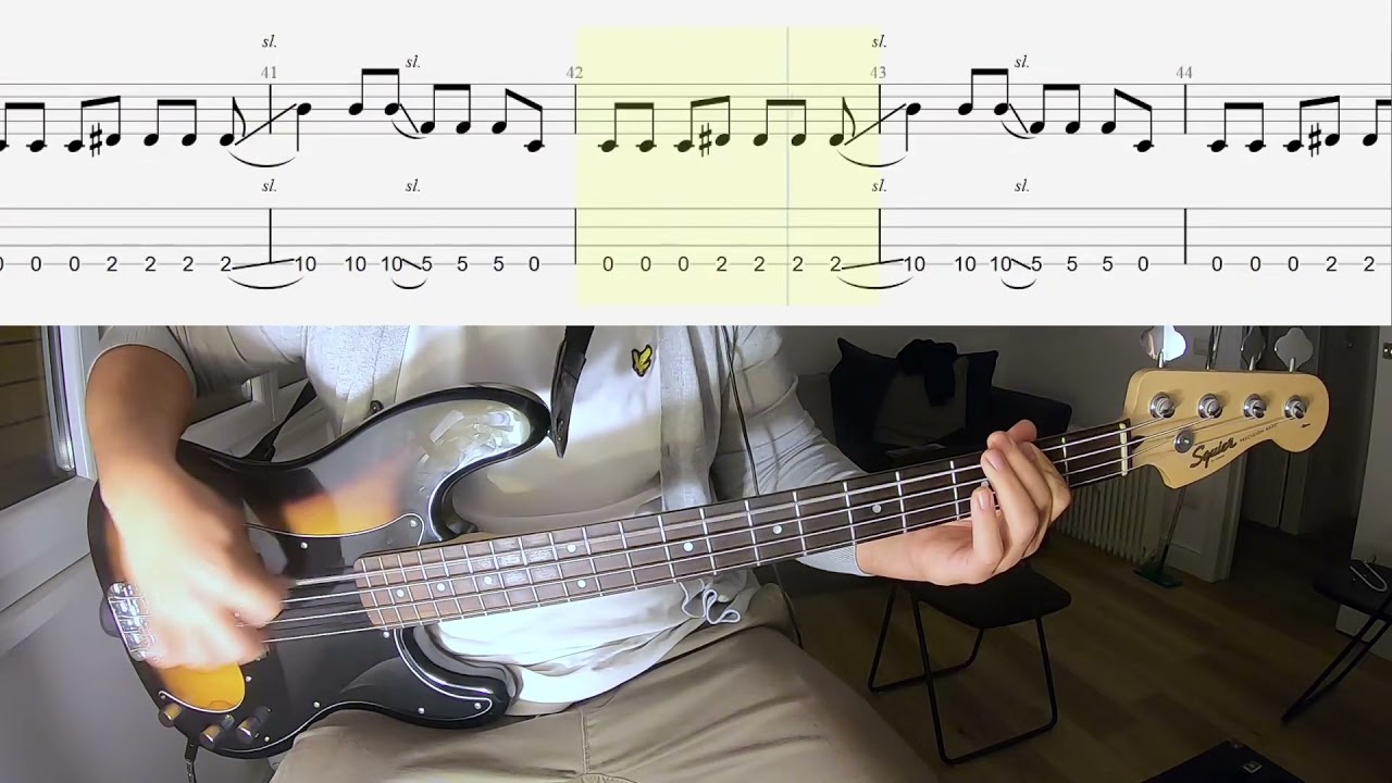 Oasis - Supersonic - Bass Cover + Tabs