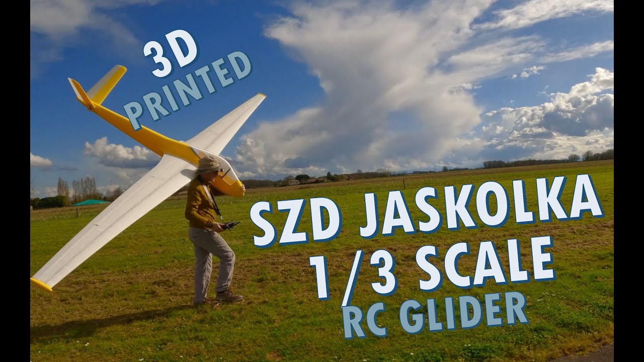 SDZ Jaskolka 1/3 RC Glider 3d printed