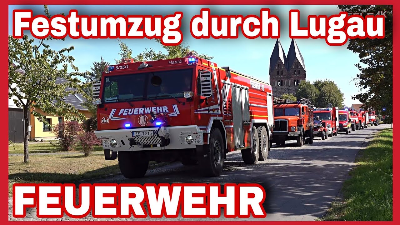 FESTUMZUG1️⃣0️⃣0️⃣Jahre FF Lugau🚨Oldtimer➕️Neufahrzeuge in klein und groß🚒