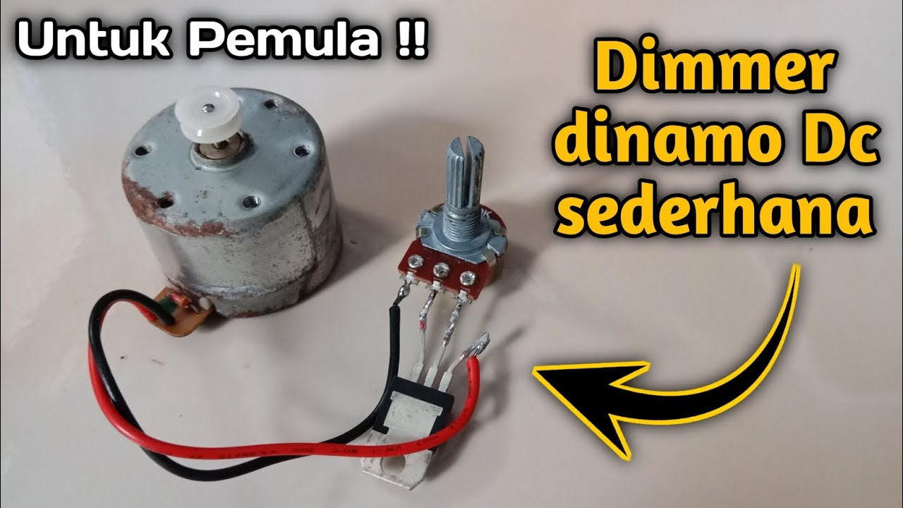 Membuat pengatur kecepatan dinamo Dc dengan TIP 41C || Dc 3v - 12v.
