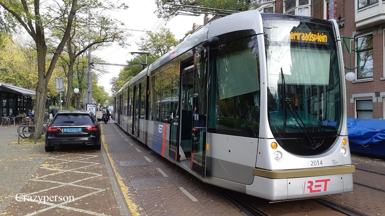 Cabinerit RET Tram 21 Heemraadsplein Rotterdam via Claes de Vrieselaan