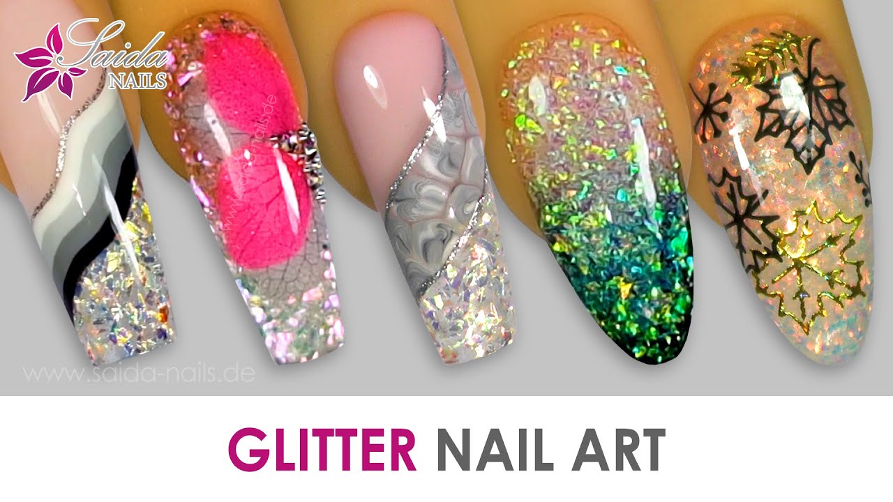 GLITTER NAIL ART ✨ Glitzer Designs mit dem Builder Gel Glitter