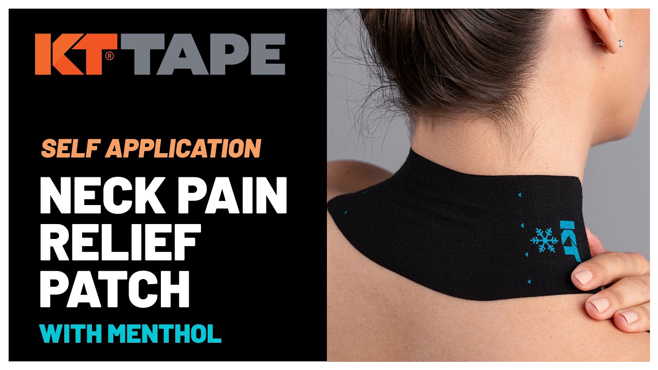 How to Apply KT Tape Neck Pain Relief Patch for Neck Pain Relief | Self Application Tutorial