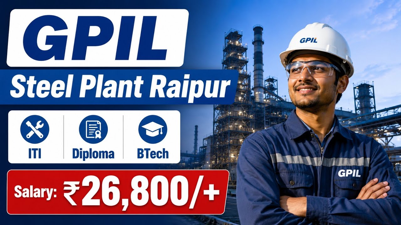 GPIL STEEL Raipur ITI Technician Permanent Job Vacancy 🥳 Godawari Ispat Limited Job Vacancy|