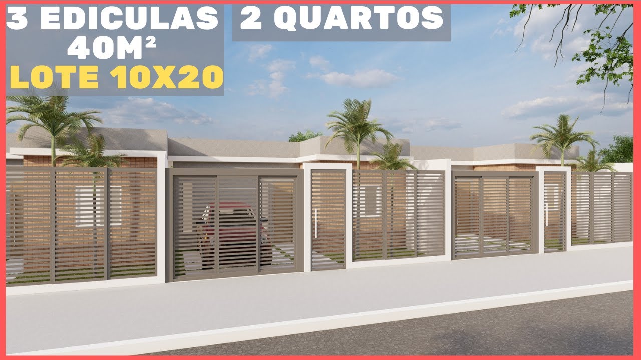 Edicula 2 quartos - 40m² - lote 10x20 - kitnet