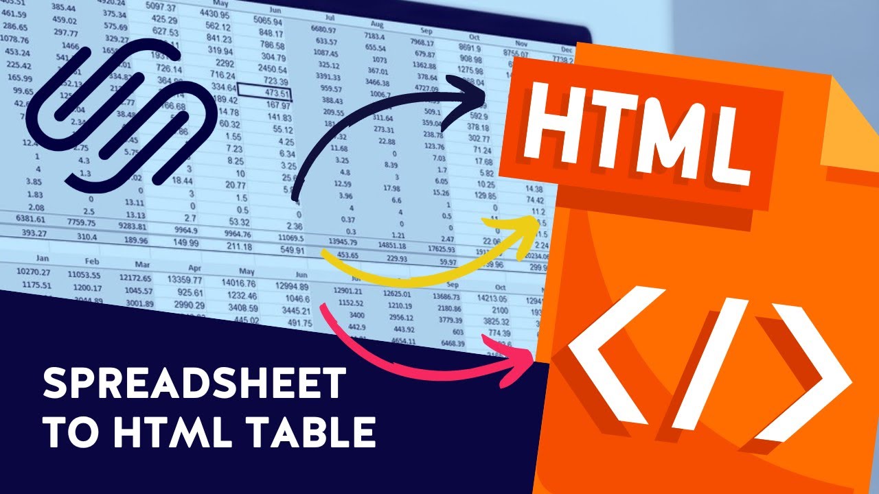 Как преобразовать электронную таблицу в HTML-таблицу — понимание кода не требуется!