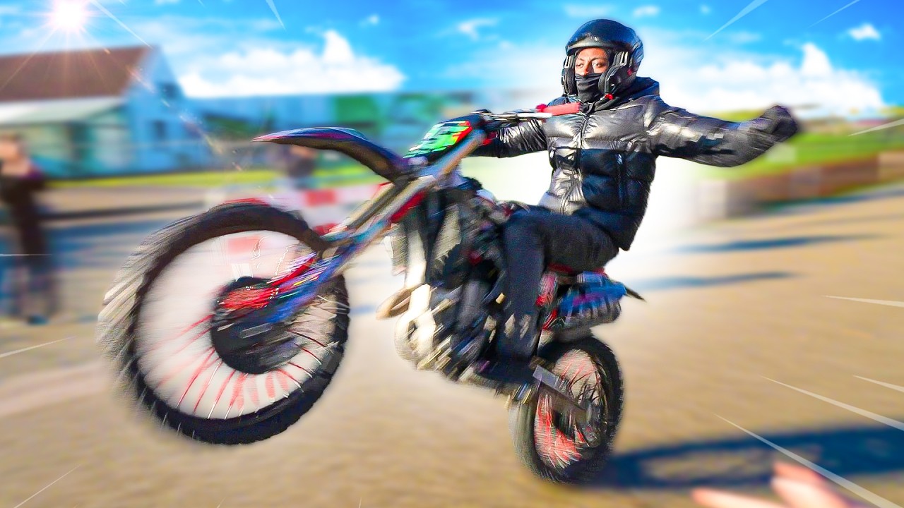 Hij deed een Gevaarlijke Wheelie voor ons!