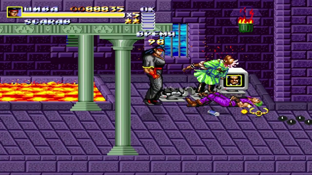 Streets of Rage Remake Mods: Sonic v2 (Scrap Brain Zone Route)