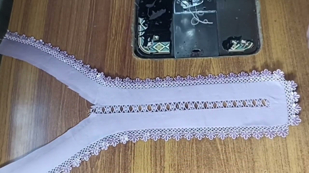 Best neck design with lace 2023/ unique & beautiful neck design #like #subscribe #views