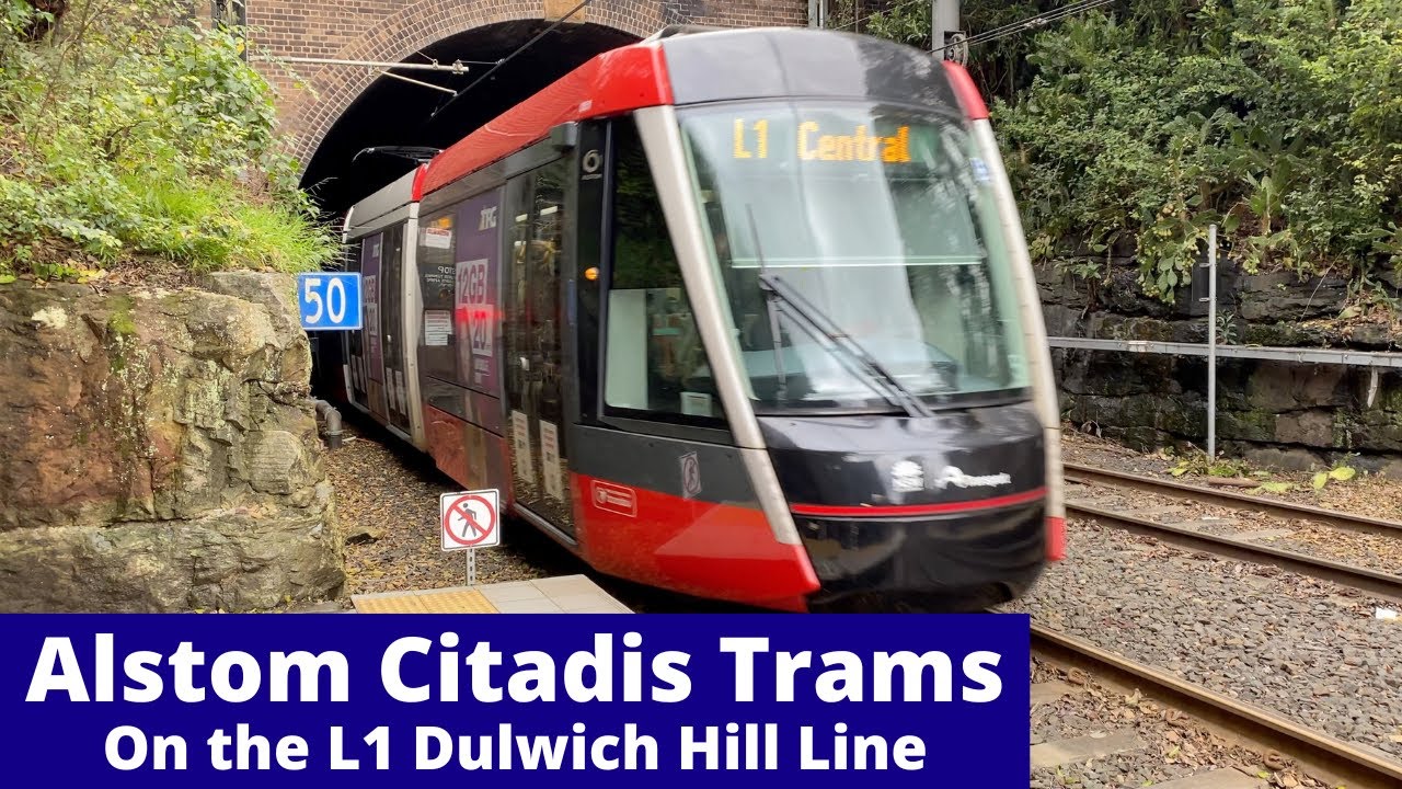 Линия L1 Далвич-Хилл с трамваями Alstom Citadis | Сиднейское лёгкое метро | Объяснение маршрута л...