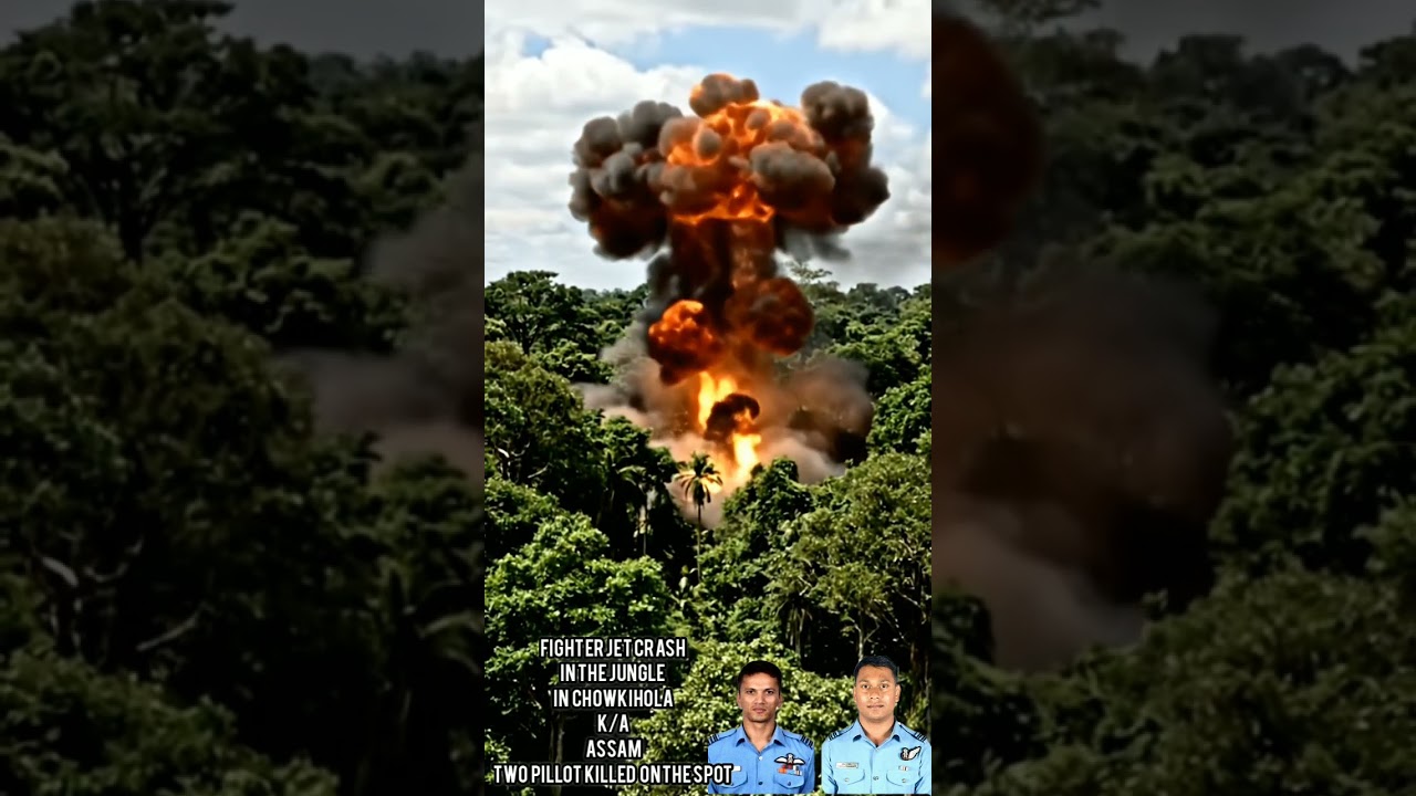 FIGHTER JET CRASH IN CHOWKIHOLA.KARBI-ANGLONG ASSAM TWO PILLOT KILLED ON THE SPOT