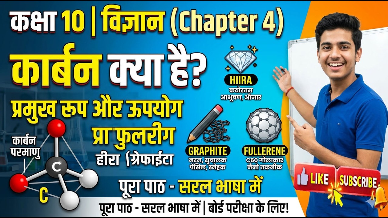 Class 10 Science Ch 4: कार्बन क्या है? इसके प्रमुख रूप और उपयोग | Carbon and its Compounds