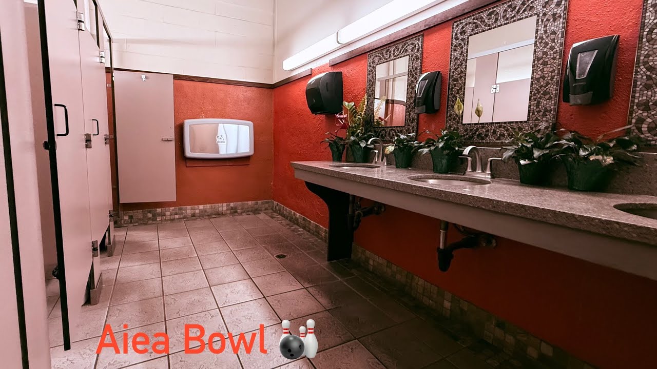 Women’s & Men’s Restroom | Kohler Wellcomme, Highcrest Toilet Flush | The Alley at Aiea Bowl, Hawaii
