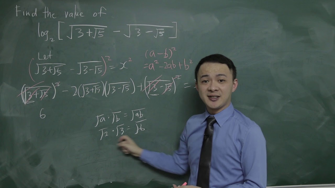 Complicated surd (square root) question with log