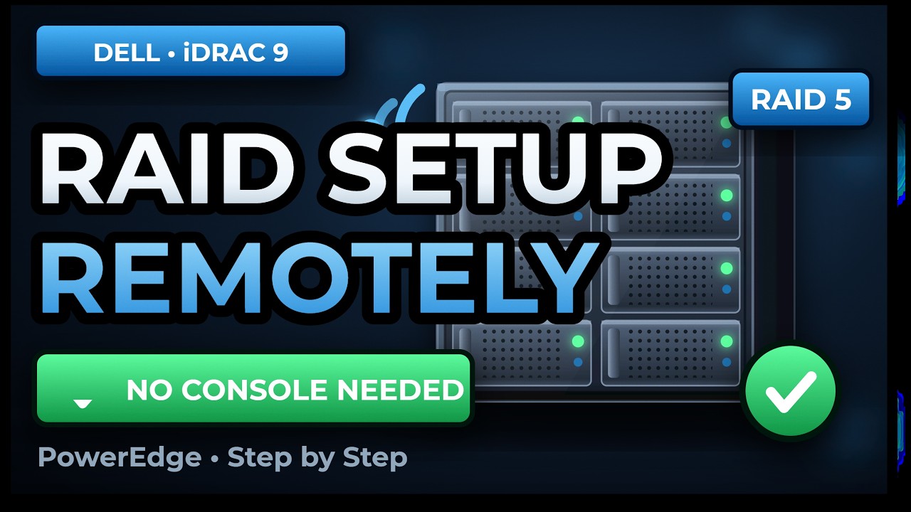 I Configured RAID on a Dell Server Without Touching It &mdash; iDRAC 9 (2026)