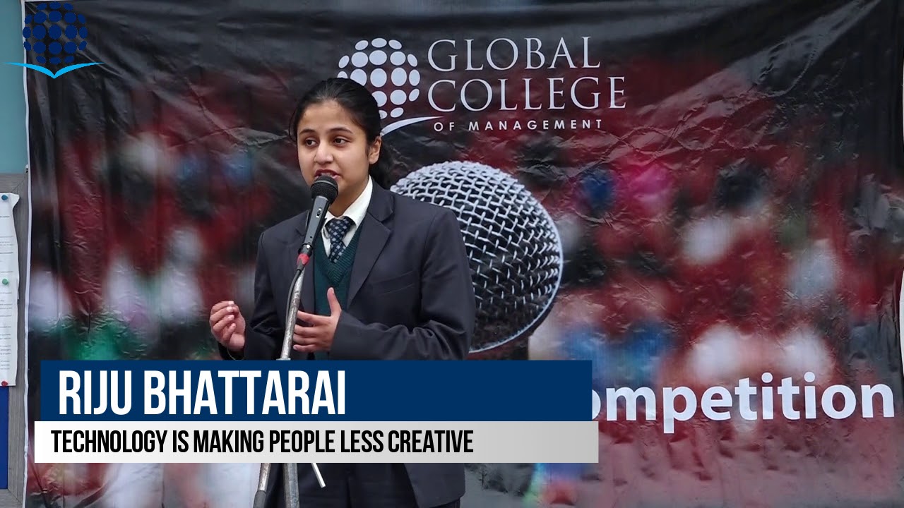 Public Speaking Riju Bhattarai Technology is Making people less Creative
