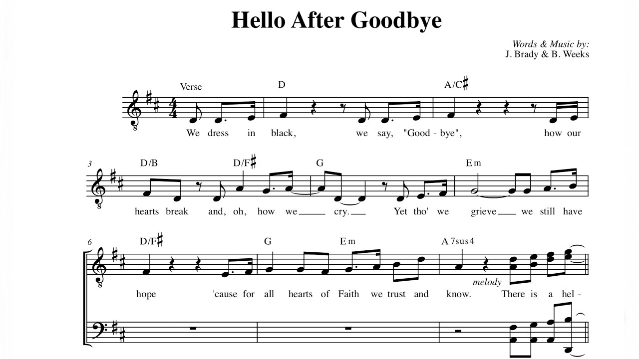 Hello After Goodbye [in D Major Key] - Accompaniment/Minus One/Instrumental