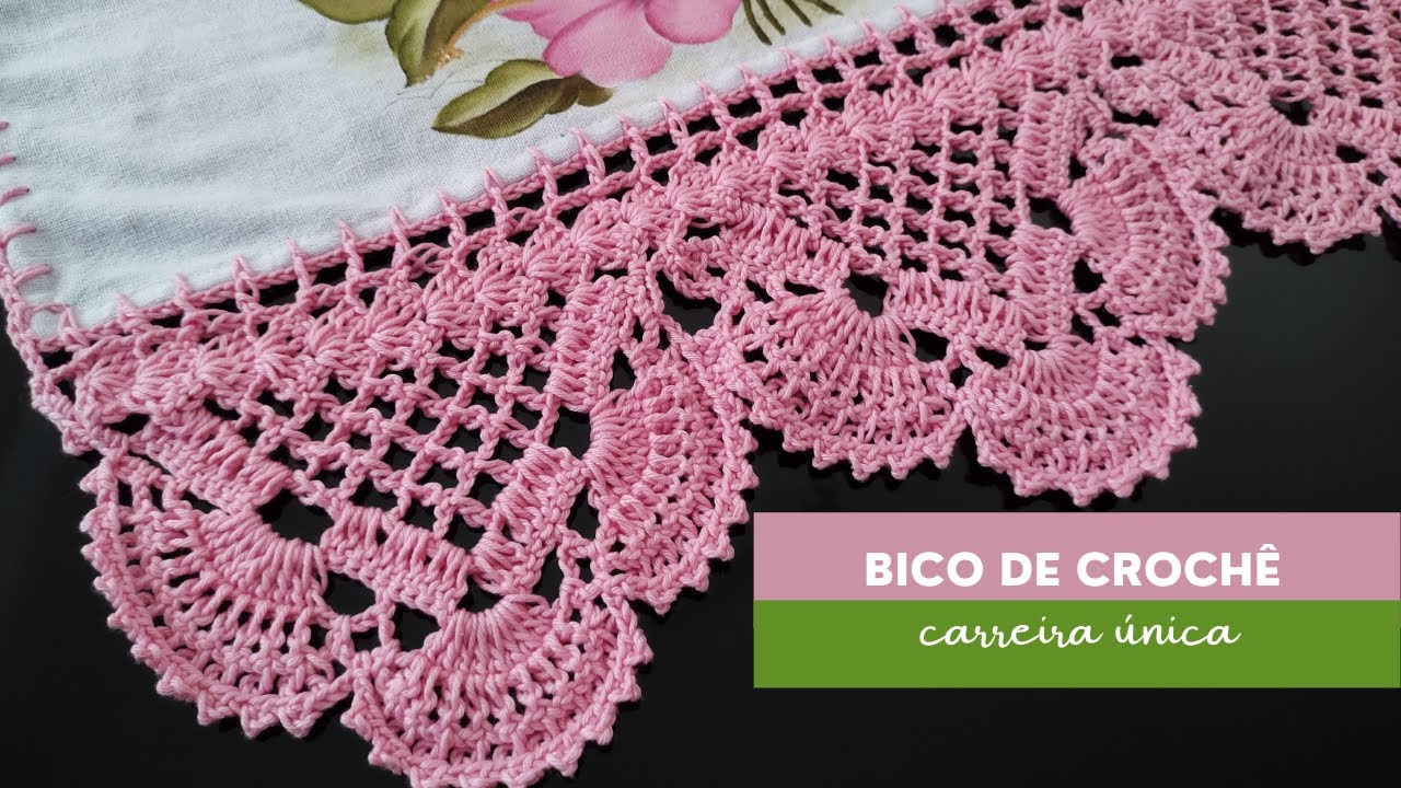 Bico de Crochê para Pano de Prato - Carreira Única