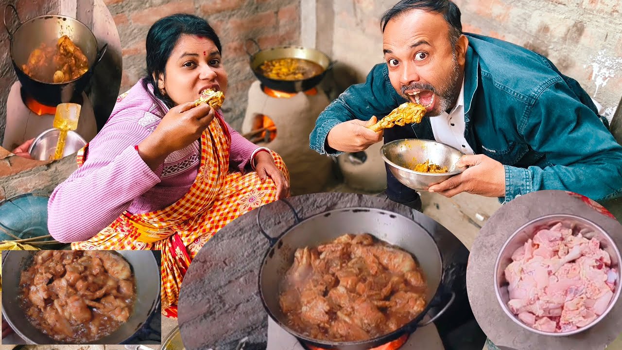 🥶सर्दियों का स्पेशल पिकनिक💓इस कपकपाती ठंड में ये नहीं खाया तो क्या खाया🤷‍♀️2kg Desi Chicken Recipe 