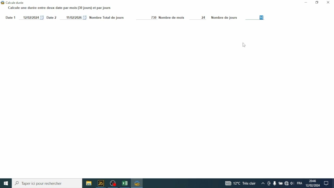 WinDev: calcule durée entre deux dates, par mois et par jours