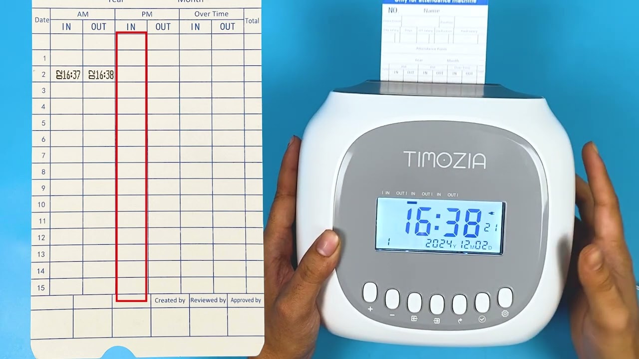 06. ตั้งเวลาเข้างานและออกงานด้วยตนเองบนเครื่องตอกบัตร | Set Clock In and Clock Out Time Manually
