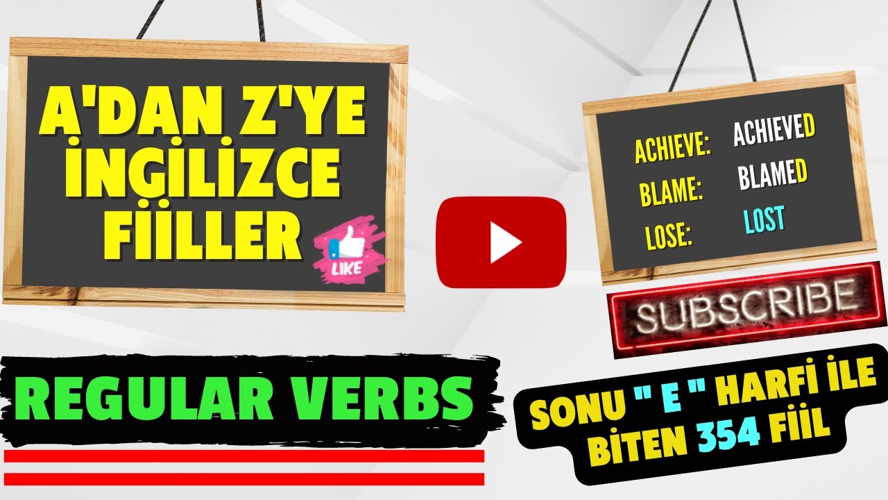 İngilizce Düzenli Fiiller 2 - Regular Verbs I A'dan Z'ye 354 Fiil (Sesli ve Anlamlarıyla Birlikte)