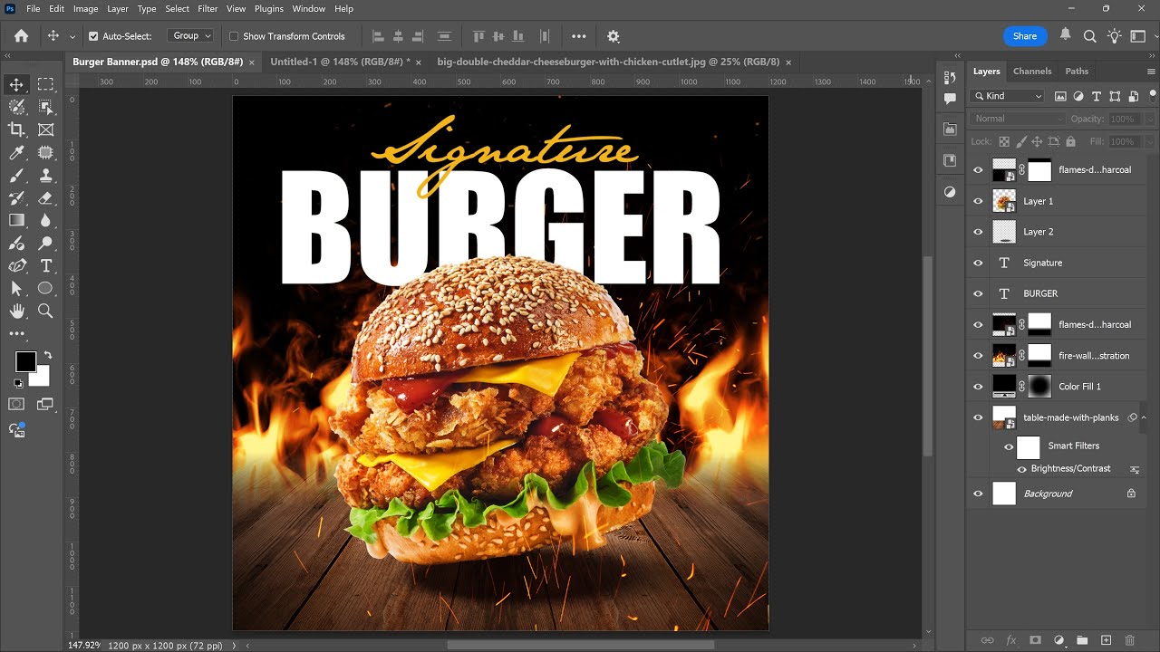 สอนกราฟฟิก ep_93 - การออกแบบแบนเนอร์โฆษณาออนไลน์ ด้วยโปรแกรม Adobe Photoshop CC