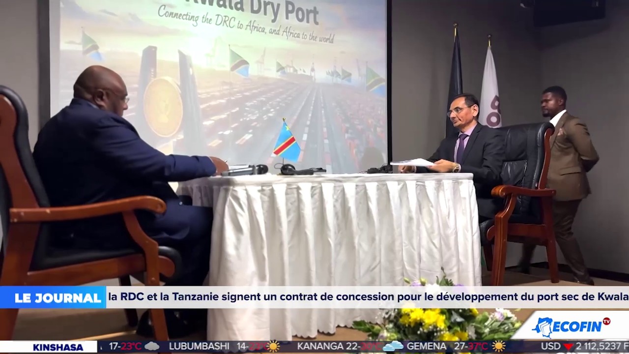 JT 12H 13 MARS : LA RDC ET LA TANZANIE SIGNENT UN CONTRAT DE CONCESSION POUR LE PORT SEC DE KWALA