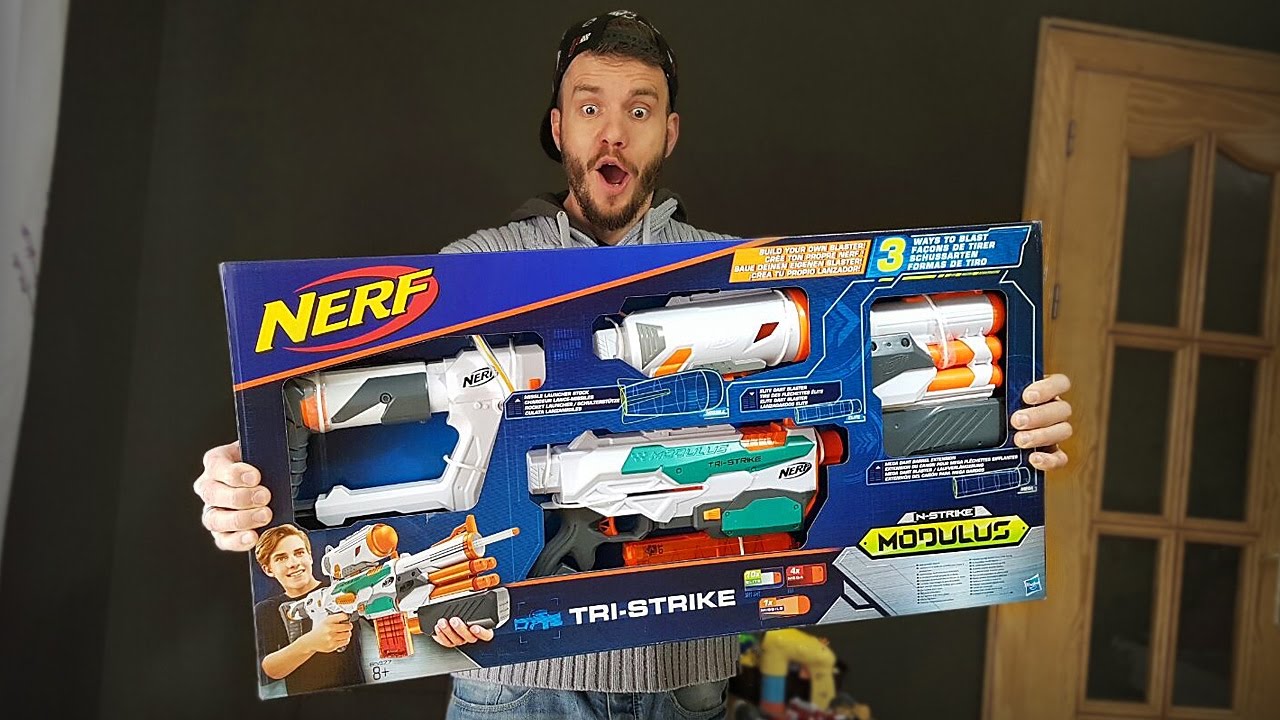COMPREI UMA NERF N-STRIKE MODULUS NA LOJA DE BRINQUEDOS TOYS R US!! Nerf Toy