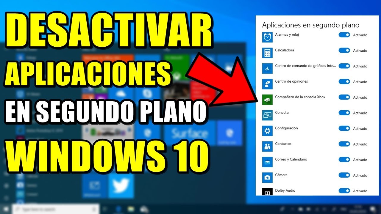 DESACTIVAR Aplicaciones EN SEGUNDO PLANO Windows 10 &iexcl;OPTIMIZA TU EQUIPO YA!👌✔ 2025