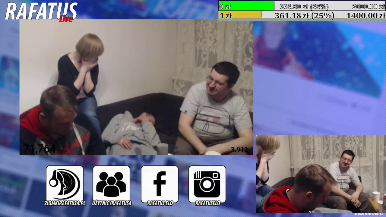 Rafatus zgonuje i sika w gacie na LIVE !!!
