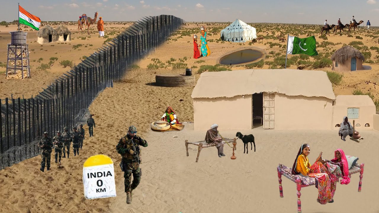 Pakistani Desert Village Life Routine at India Pakistan Border Zero Line