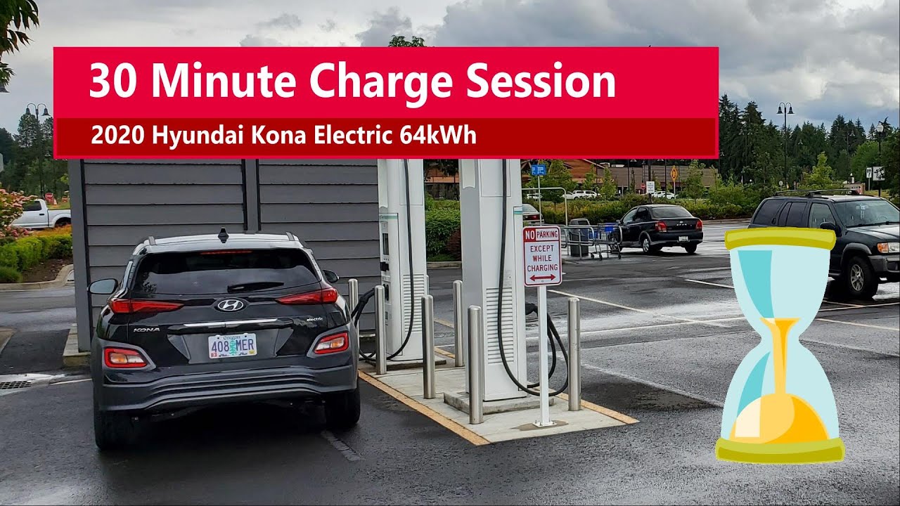 2020 Hyundai Kona 30 Minute Charging Session