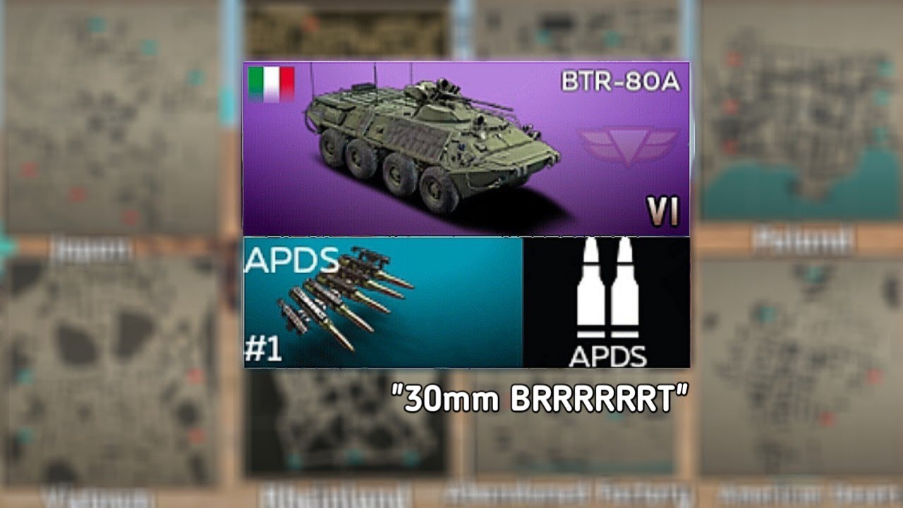 War Thunder Mobile - BTR-80A (Italy)
