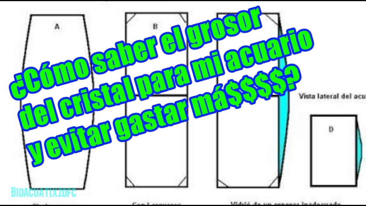 Como saber el grosor del cristal para el acuario
