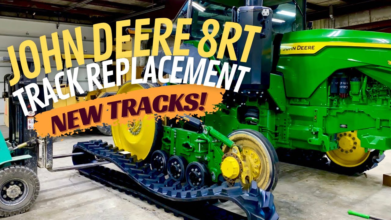 Learn how to replace tracks on a John Deere 8RT 370! (Best set of tracks I have ever installed!)
