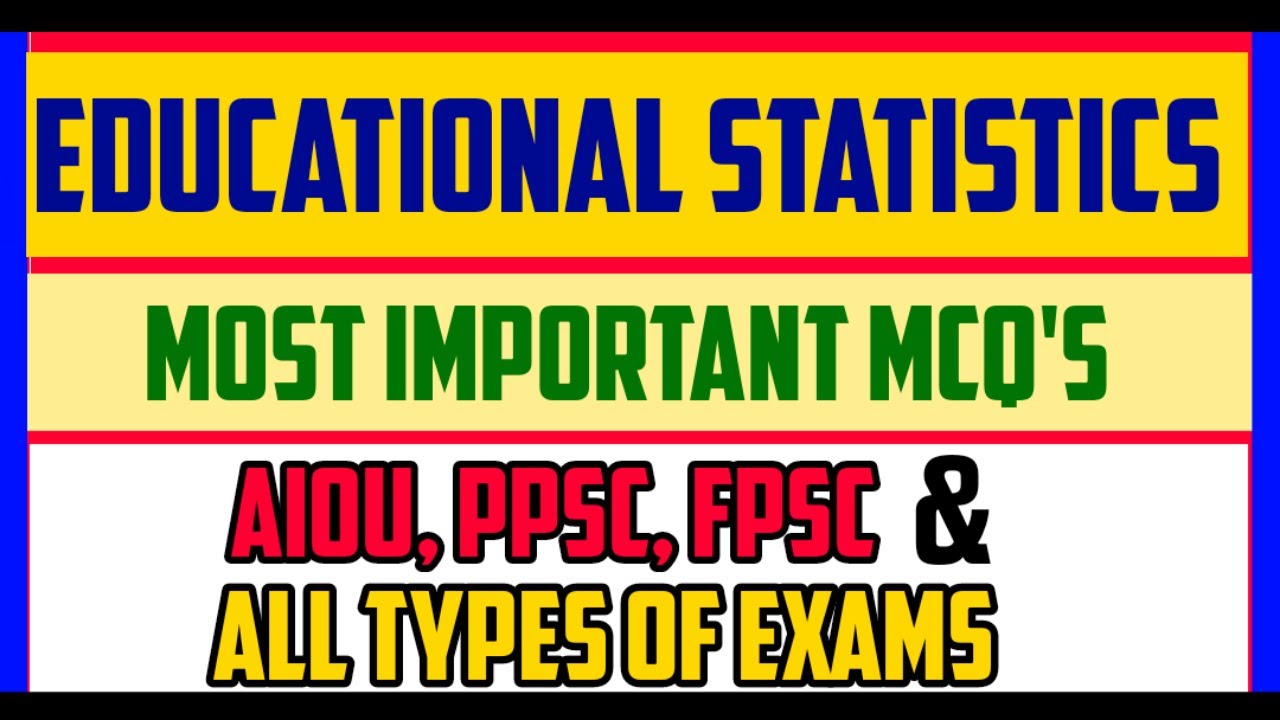 Educational Statistics MCQ's | Most Important MCQ's on Statistics | Educational Statistics mcqs