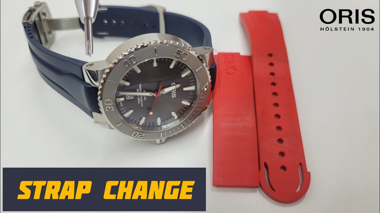 How To Change ORIS AQUIS Rubber Strap, Using a ORIS Special Screwdriver