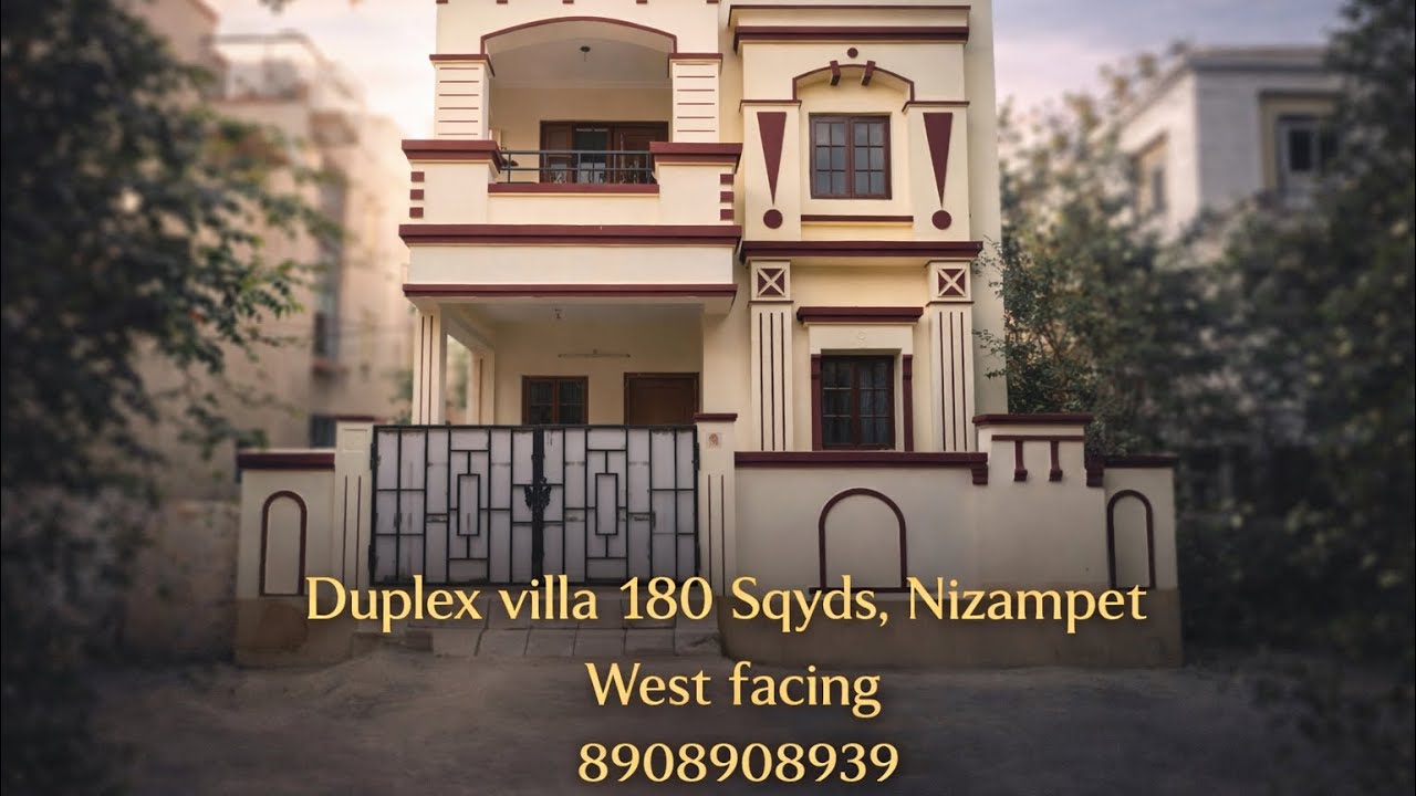 180 Sq Yds Duplex Villa for Sale (2140sft) | ₹1.60 Cr Negotiable | GP Approved | 8908908939 Nizampet