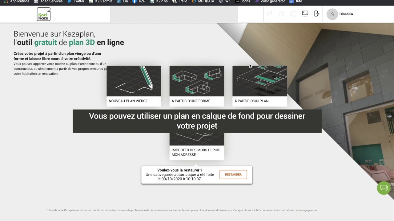 Tutoriel : créer un nouveau plan 3D sur Kazaplan ✏️